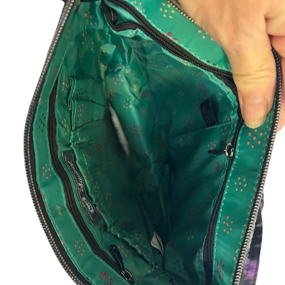 Lug Swivel-Bloom Black RFID Convertible Crossbody Shoulder Bag Expandible NWT - Picture 14 of 15